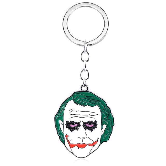 Movie Series Batman Riddler Joker Keychain Heath Ledger Double Sided Keyring x