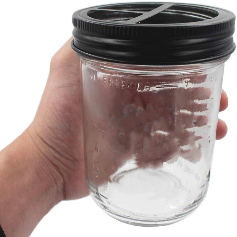 2 шт. держатель для зубной щетки Mason Jar крышка-ржавчина-нержавеющая сталь дом Ванная Комната Столешница Декор-для широкий рот мяч Рождество