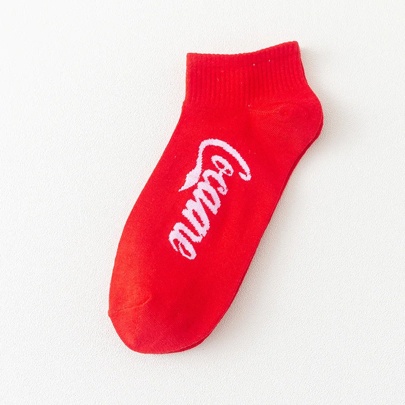5 pairs Men's Socks Trends Hip Hop Couple Socks Street Europe and America Low Help Boat Socks Men Cola socks