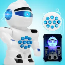 Образовательные Подарки многофункциональный электрический музыкальный робот интеллектуальная история машина свет музыкальные игрушки