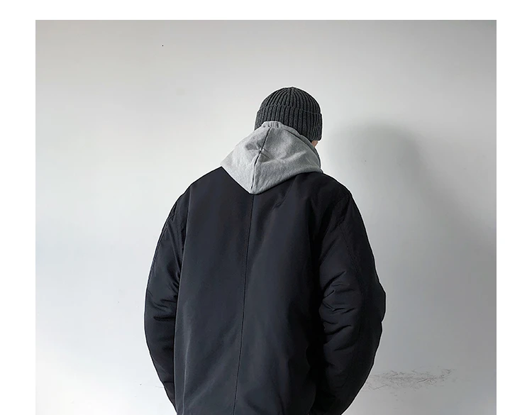 Winter New Short Jacket Men's Warm Thick Fashion Parka Men Solid Color Casual Cotton Coat Man Wild Loose Tooling Jacket Male