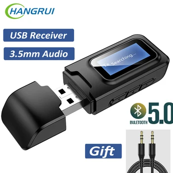 

Bluetooth Receiver Transmitter 2 In 1 Stereo 3.5MM Audio LCD USB Bluetooth 5.0 Wireless Adapter For Car PC TV HD HiFi Receptor