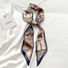 KOI LEAPING aesthetic Strawberry long silk scarf female multi-function decorative scarf headband tie wrist strap bag belt 6