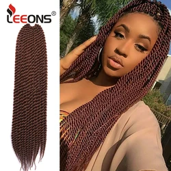 African Crochet Senegalese Braids Twist Braiding Hair Synthetic Crochet Braiding Hair 22 Inches Red Sliver Burg Weaving