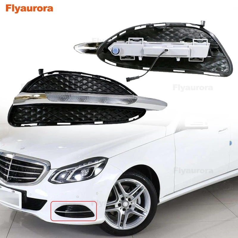 Дневные ходовые огни для Mercedes-benz E-class W212 E180 E200 E260 E320 E400 2014 2015 дневные дневный