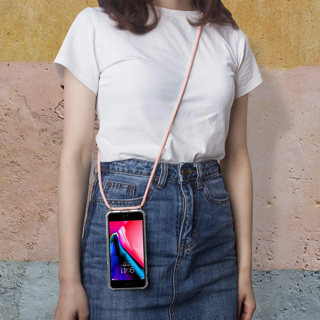 Нашейные ремешки, выдвижной силиконовый чехол для iPhone 7/8 Plus/iPhone 7/8/XS MAX/iPhone X/iPhone XR