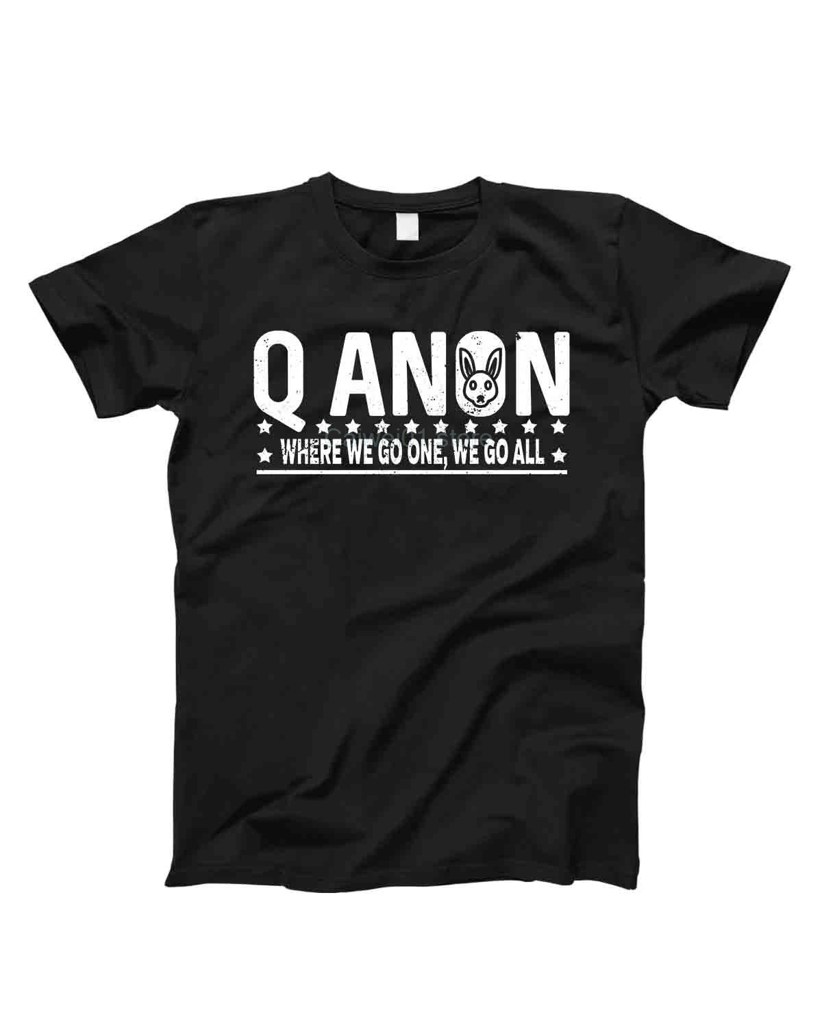 

New Summer Men's Casual Print T-Shirt Fashion Q Anon Where We Go One We Go All Sports man's T-shirt