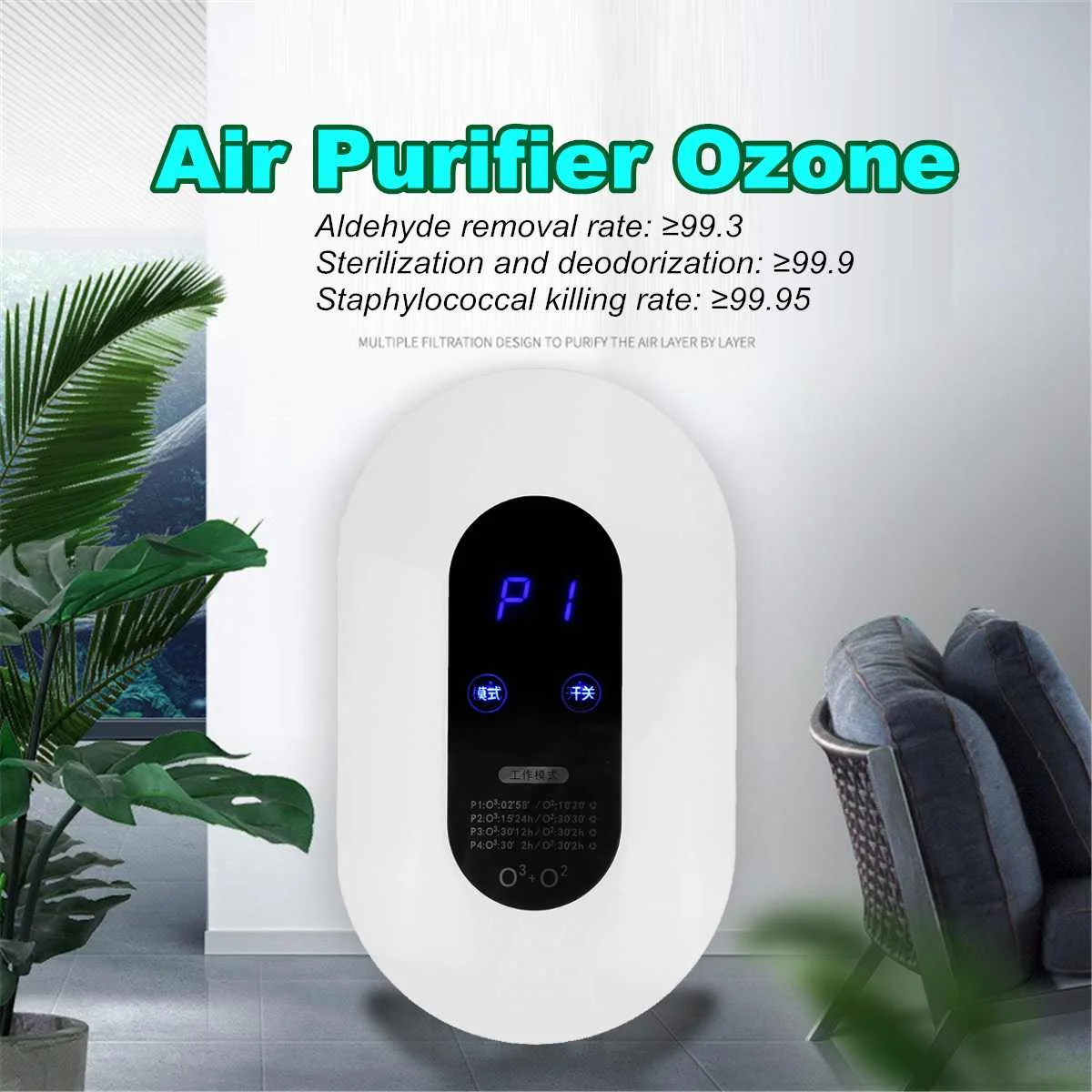 

Ionizer Purifier Air Cleaner Oil-Diffuser Air-Purifier Remove Formaldehyde Smoke Dust Purification Home Room Ozone Generator
