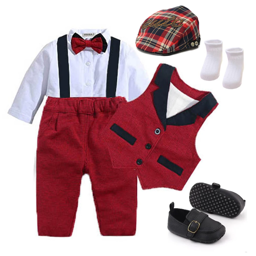 Ubuy Baby Boy Christmas Outfit Bow Tie Newborn Baby Boy Clothes