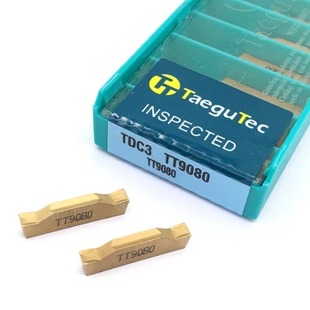 

10pcs TDC3 TT9080 3mm Carbide Inserts TaeguTec Grooving CNC Lathe Cutter Tool Turning Tool CNC Tools Hard Alloy Slotting Blade