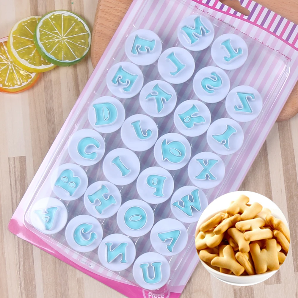 10/26 шт. инструменты для украшения торта Fondant(сахарная) торт форма для выпечки бисквита формочки для печенья Цифровой алфавит формы для печенья