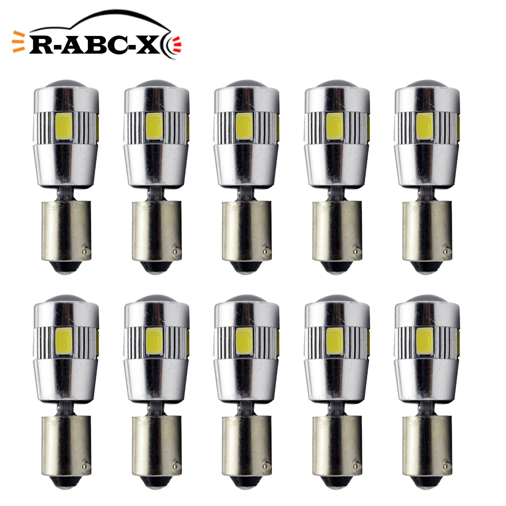 10x2 Вт H6W BAX9s 6SMD светодиодный 5630 433 BA9S T4W BAY9S H21W Canbus лампа индикатор заднего хода