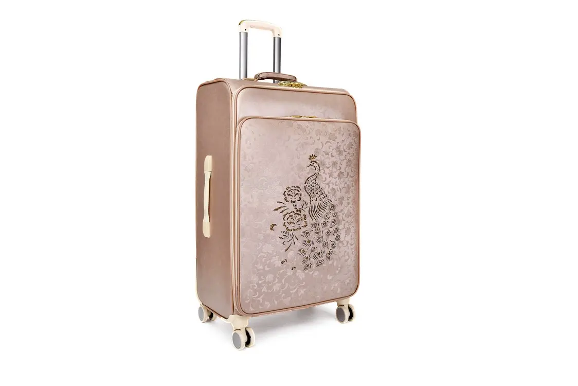 Экспорт PU комплект дорожных чемоданов на колесиках Дорожный чемодан на колесиках с косметичкой