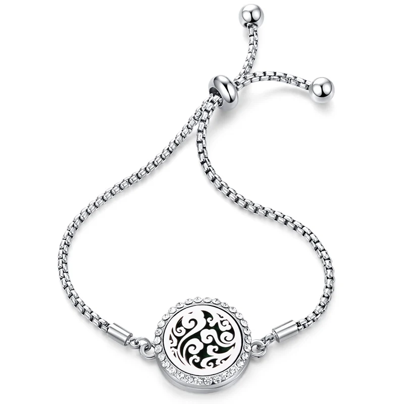 Красочные облака духи браслет из нержавеющей стали Мода Кристалл Ароматерапия Эфирные масла диффузор медальон Шарм женские браслеты