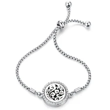 Красочные облака духи браслет из нержавеющей стали Мода Кристалл Ароматерапия Эфирные масла диффузор медальон Шарм женские браслеты