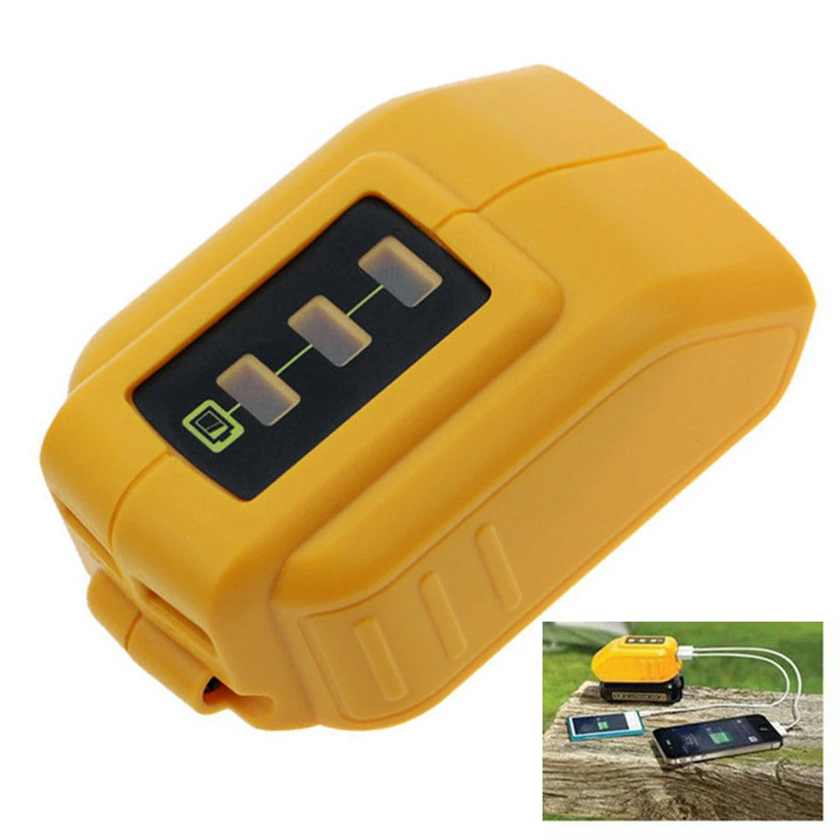 Портативный USB конвертер зарядное устройство для DEWALT 14 4 в 18 20 преобразователь