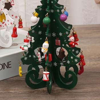 

Christmas Tree Children's Handmade DIY Stereo Wooden Christmas Tree Scene Layout Christmas Decorations Ornaments