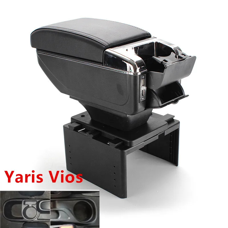 Для Yaris подлокотник коробка Vios подлокотник коробка центральный магазин содержание коробка с держатель стакана, пепельница универсальная модель