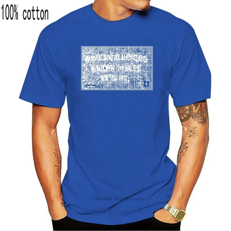 Cartografen Weten Waar Het & #39S Op T-shirt Tekst Cartografen Weten Waar Het & #39S op Typografie Lijnen Topografie