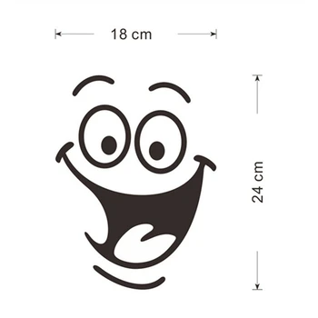 

1Pc Smile face Toilet stickers DIY Personalized Furniture Decoration Plane Wall Decals Fridge Washing Machine Bathroom Sticker