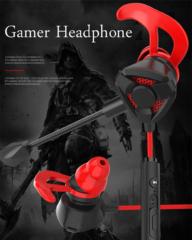 Earphone Helmets For CS Games Gaming In-Ear Headset 7.1 With Mic Volume Control PC Gamer Earphones