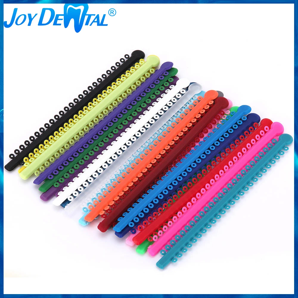 1Pack=1000PCS/20Sticks Dental Orthodontic Elastic Ligature Ties Bands for Brackets Braces Colourful to Choose |