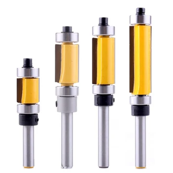 

4Pcs Flush Trim Pattern Router Bit 1/4Inch Shank Panel Top &Bottom Bearing Woodworking Milling Cutter