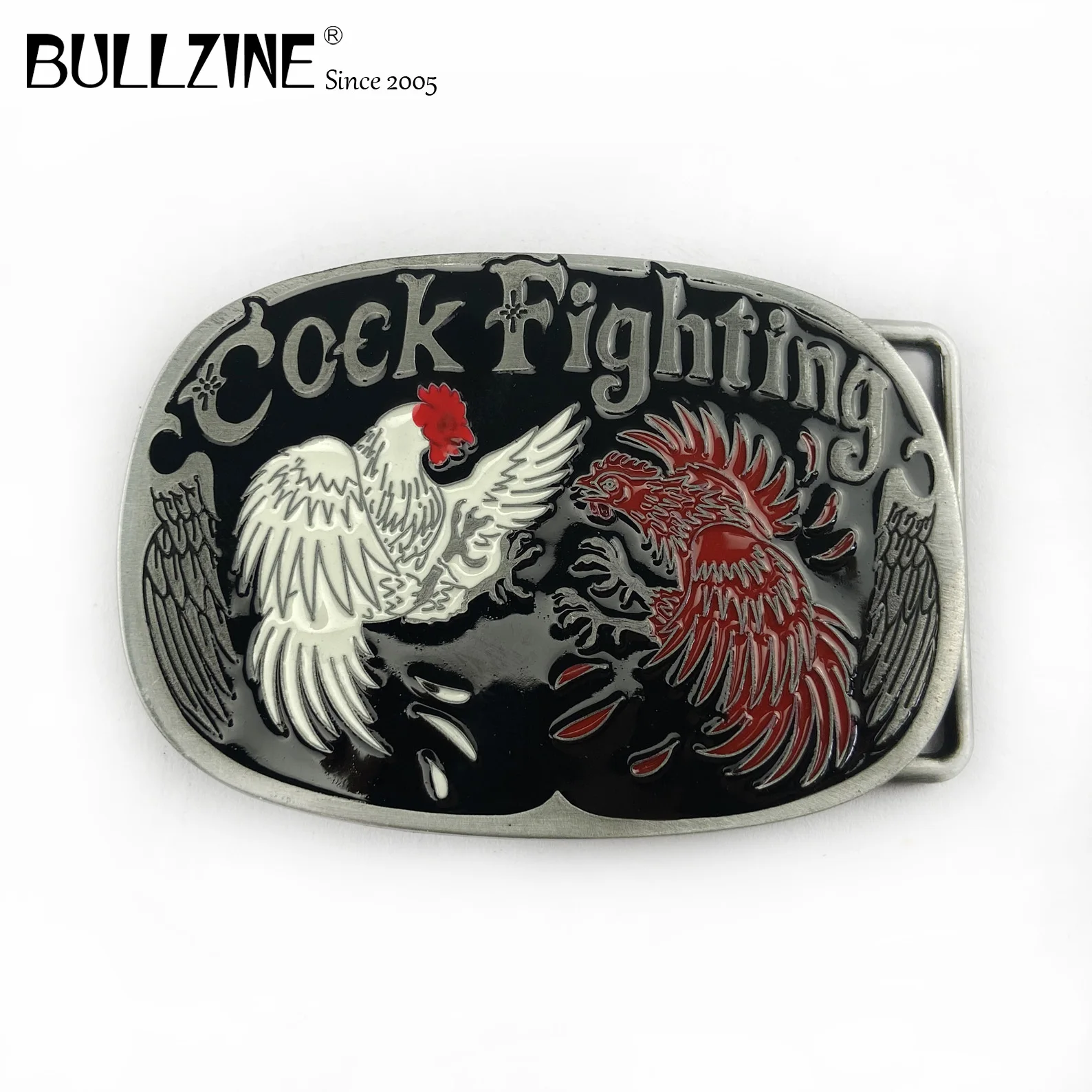 cockfighting belt buckle