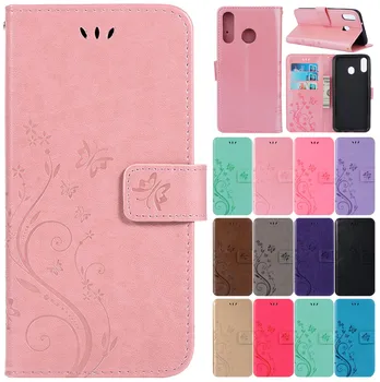 

Cute Tiny Butterfly Leather Cover For Case Samsung Galaxy S10 6.1'' 5G 6.7'' S10 Plus S10E Solid Color Phone Bag Flip Funda O04D