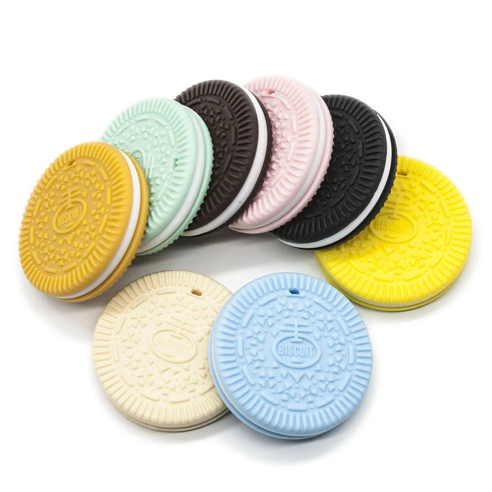 Cute-idea 1Pc Biscuits Baby Silicone Teether Food Grade OREO Cookie Teether DIY Baby Chew Necklace Teething Toys Baby goods Cute-idea 1Pc Biscuits Baby Silicone Teether Food Grade OREO Cookie Teether DIY Baby Chew Necklace Teething Toys Baby goods