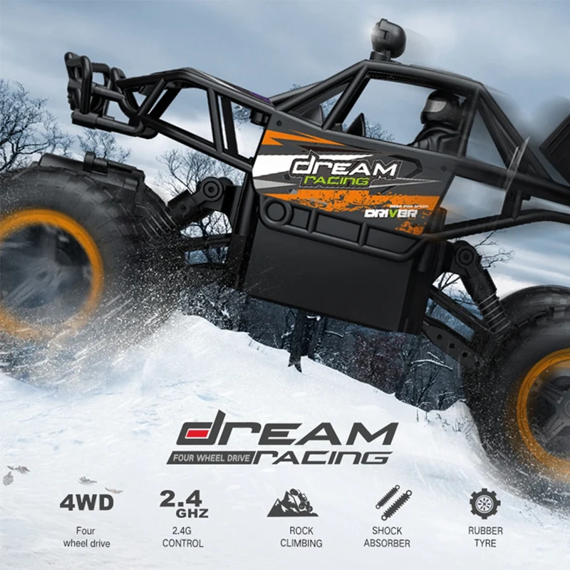RC автомобиль Monster Rock гусеничный комплект, 2,4 ГГц радио Дистанционное управление автомобиль грузовик перезаряжаемое радиоуправляемое багги игрушки для детей мальчиков девочек 8+ и взрослых