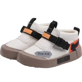 

2020 Autumn New Boys Sports Shoes Fashion Children Waterproof Girls Shoes Velcro Baby Cotton Shoes