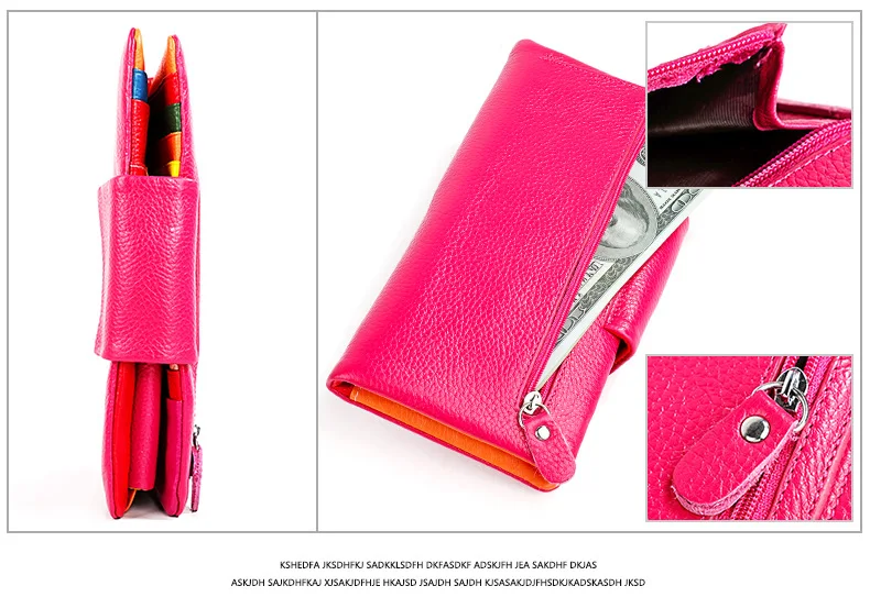 Fashion Long Women's Wallets European and American Leisure Color Women's Wallets Multi-card Wallet