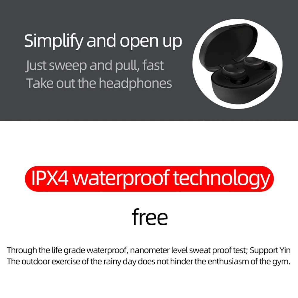 Original Bluetooth 5.0 TWS Bluetooth Earphones A6S TWS Stereo Earbuds With Mic AI Control for Xiaomi iPhone PK Redmi Airdots Hot (3)