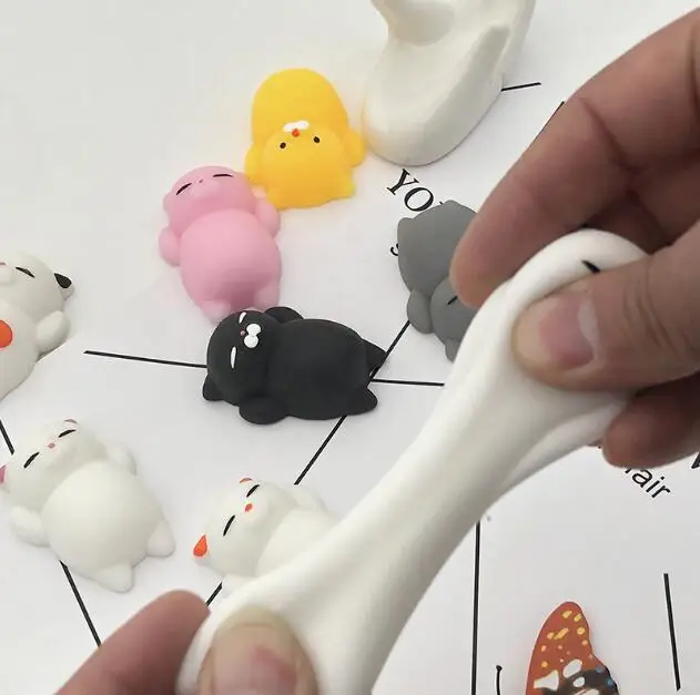 5 шт. мягкая игрушка милое животное Антистресс мяч сжимает Mochi поднимающиеся игрушки Abreact мягкий липкий снятие стресса забавная игрушка в подарок ZXH