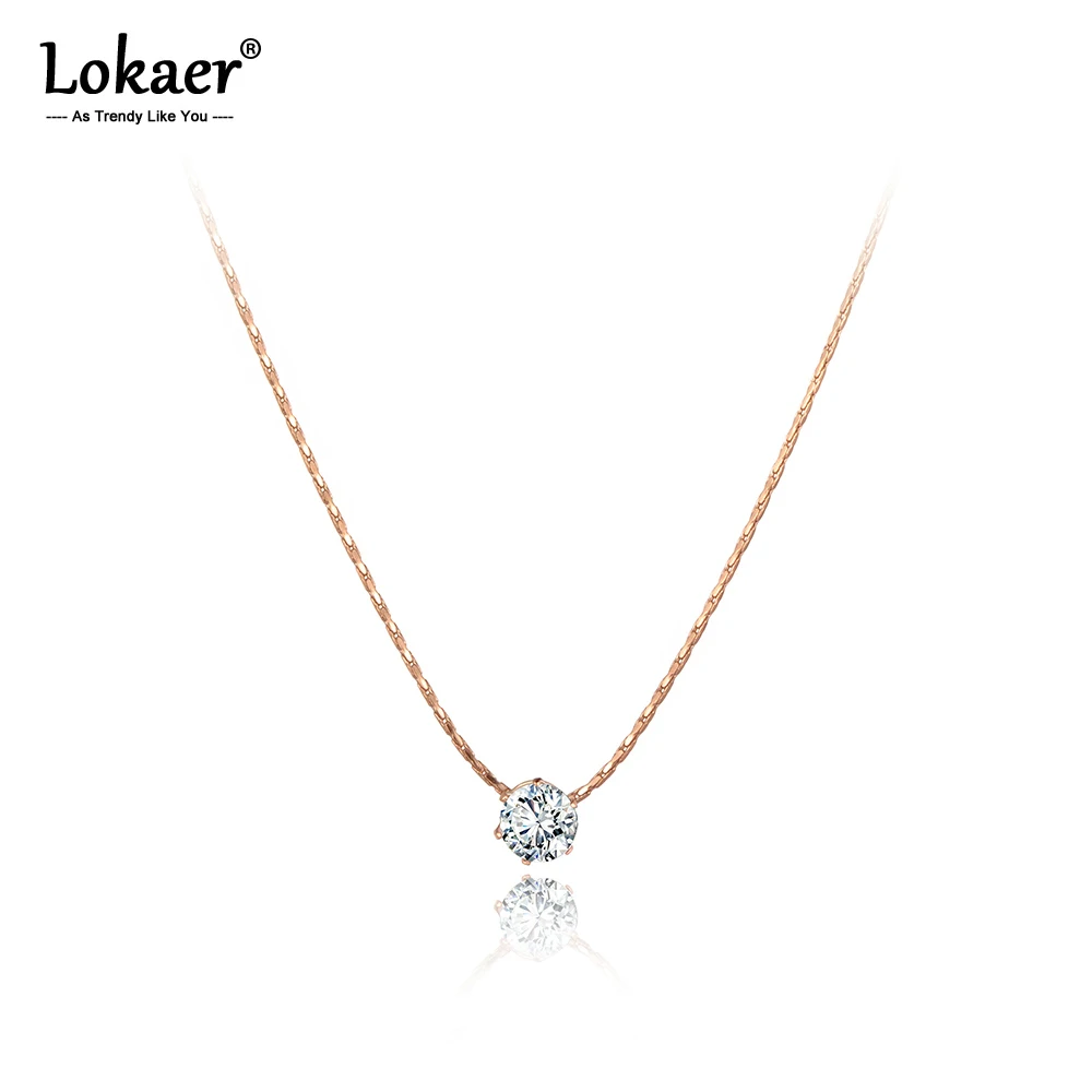 Ожерелье Lokaer N20173 для женщин и девушек модное ожерелье из титановой стали с