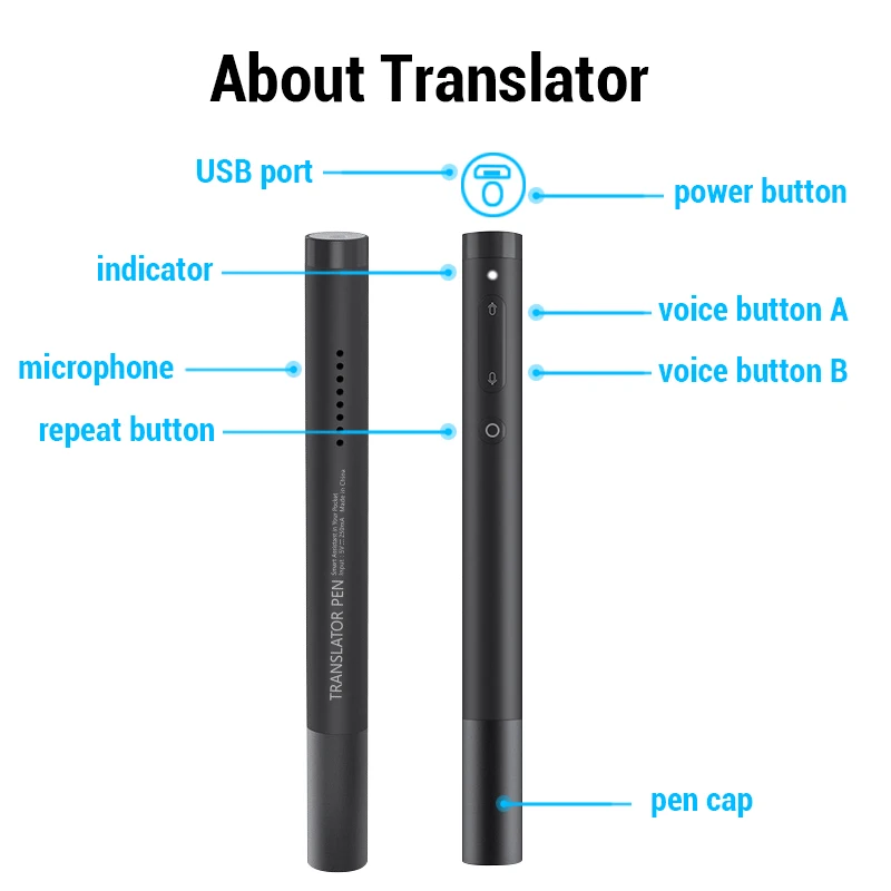 Translator Portable Smart Voice Real Time Learn Multi-language Hotspot Two-way Real Time Traductor Translator Pen