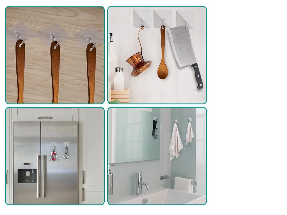 5/10/20Pcs Transparent Strong Self Adhesive Door Wall Hangers Hooks Suction Heavy Load Rack Cup Sucker for Kitchen Bathroom