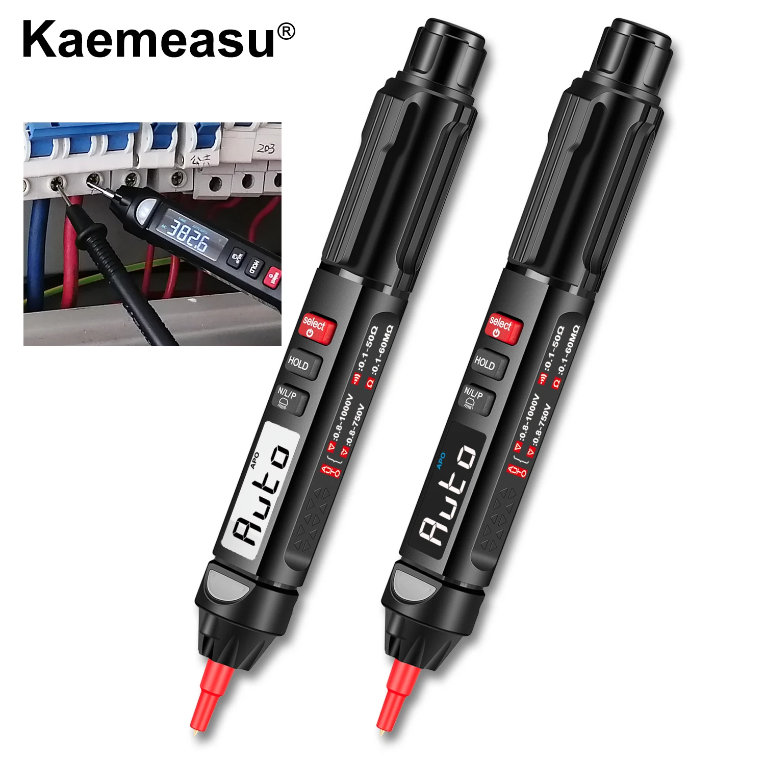 

kaemeasu Pen Type Smart Mini Digitale Multimeter Handheld Test Pencil Electrician Inspection Tools With Live/NCV/Sequence