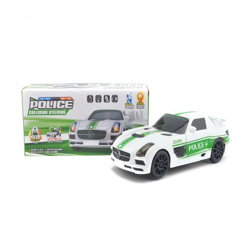 

Children'S Educational Toy Police Car Electric Universal-Door Opening Police Car Rotating Car Model Stall Hot Selling