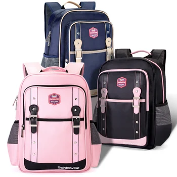 

2020 New Orthopedic Kids Schoolbags Backpack For Girls Primary Book Satchels for Grade 1-3-6 Children Schoolbags profile Solid
