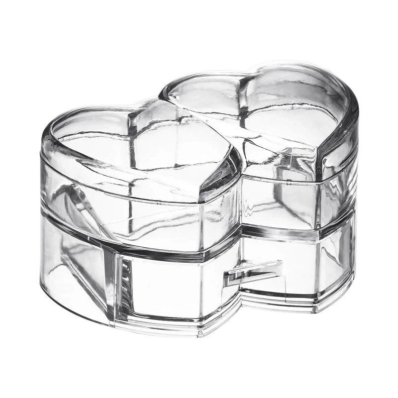  Makeup Organizer Heart-Shaped Cosmetic Storage and Jewelry Display Box Great for Bathroom Dresser a
