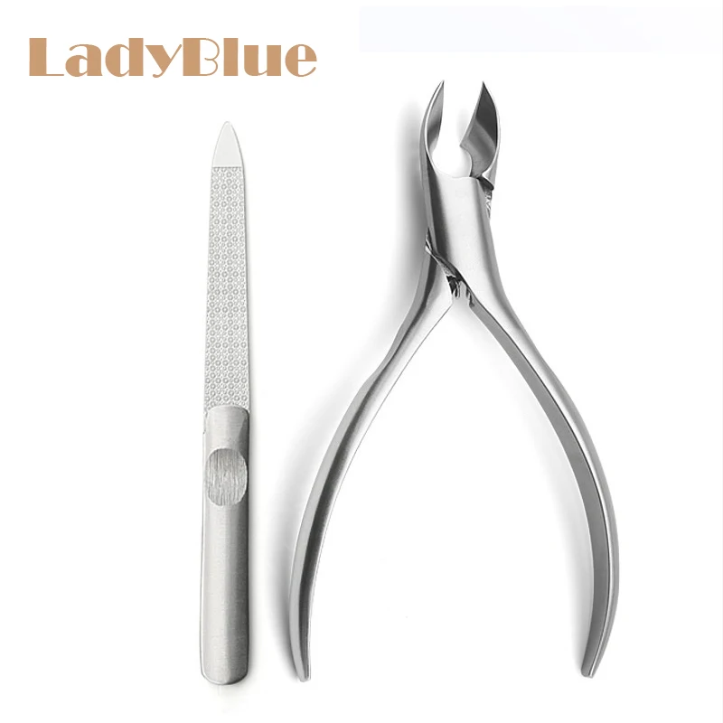 

Stainless Steel Toe Nail Clipper Cuticle Tweezers Nail File Pedicure Care Paronychia Nippers Manicure Foot Tool