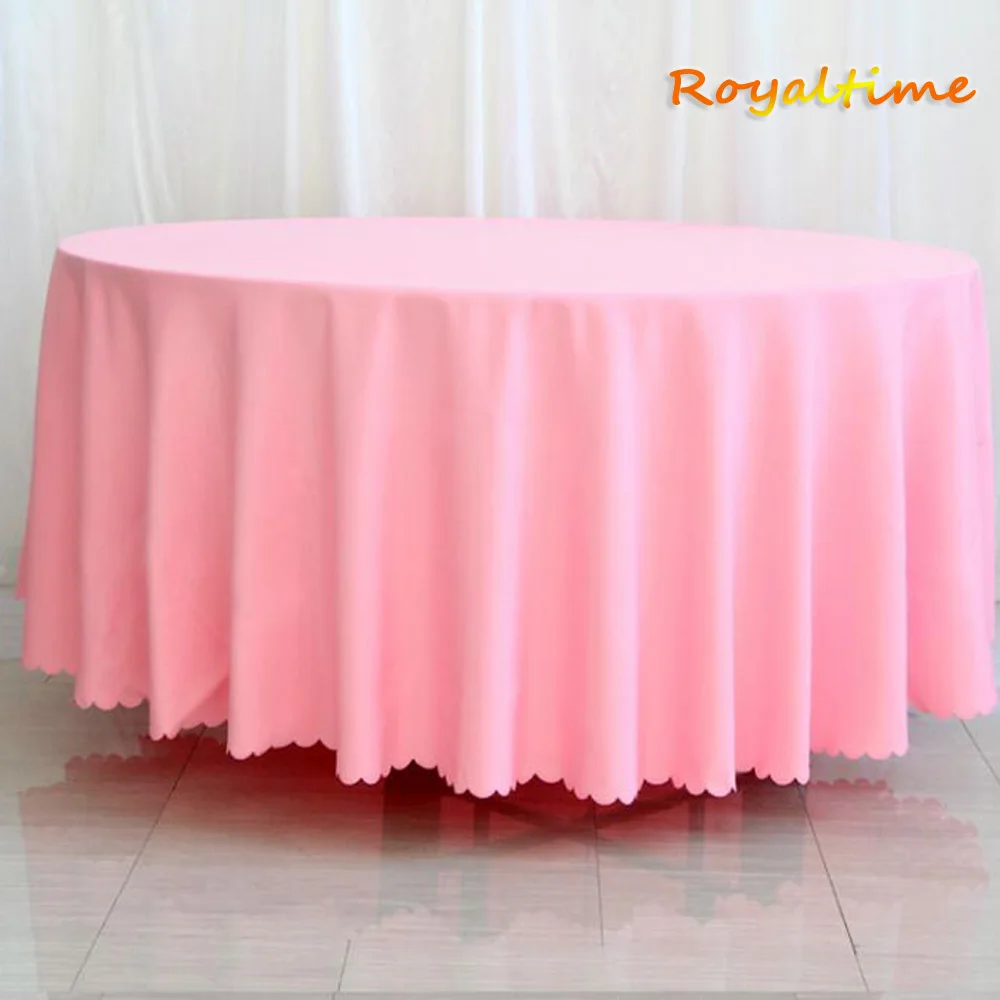 Pink Polyester Tablecloth