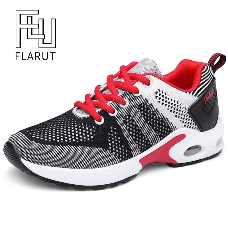 Женские плетеные кроссовки Tenis Mujer спортивные дышащие на цветной платформе