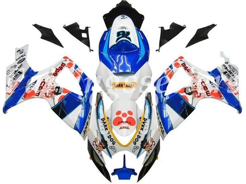 Литье под давлением ABS мотоцикл обтекатели комплект подходит для Suzuki GSXR 600-750 K6 2006 2007 06 07 обтекатели матовый черный - Цвет: Multi-Color
