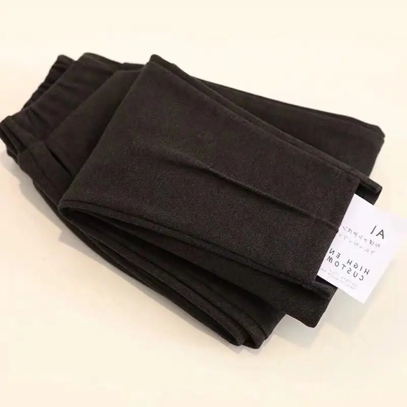 black no velvet Г. Весна-осень, детская одежда из смешанной шерсти для девочек, повседневные штаны, Vevet эластичные леггинсы для девочек, одежда длинные брюки, W276 - Цвет: black no velvet