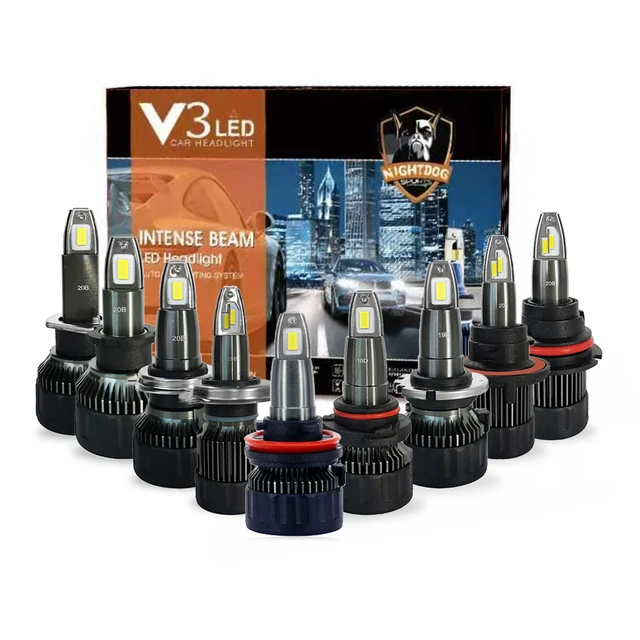 Ampoule LED antibrouillard pour voiture, Anti-erreur, 2 pièces, H1 H3 H11 H8  9006 HB4 9005 9012 h7 h4, haute qualité COB, 6000K - AliExpress