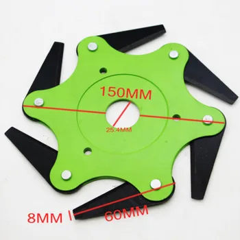 

Trimmer Head Lawn Mower Attachment Grass Cutter 6 Teeth 65Mn Blade Brushcutter