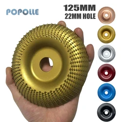 Outils de meulage, 125mm, meule d'angle en bois, ronde, 22mm, polissage, gravure, outil rotatif 